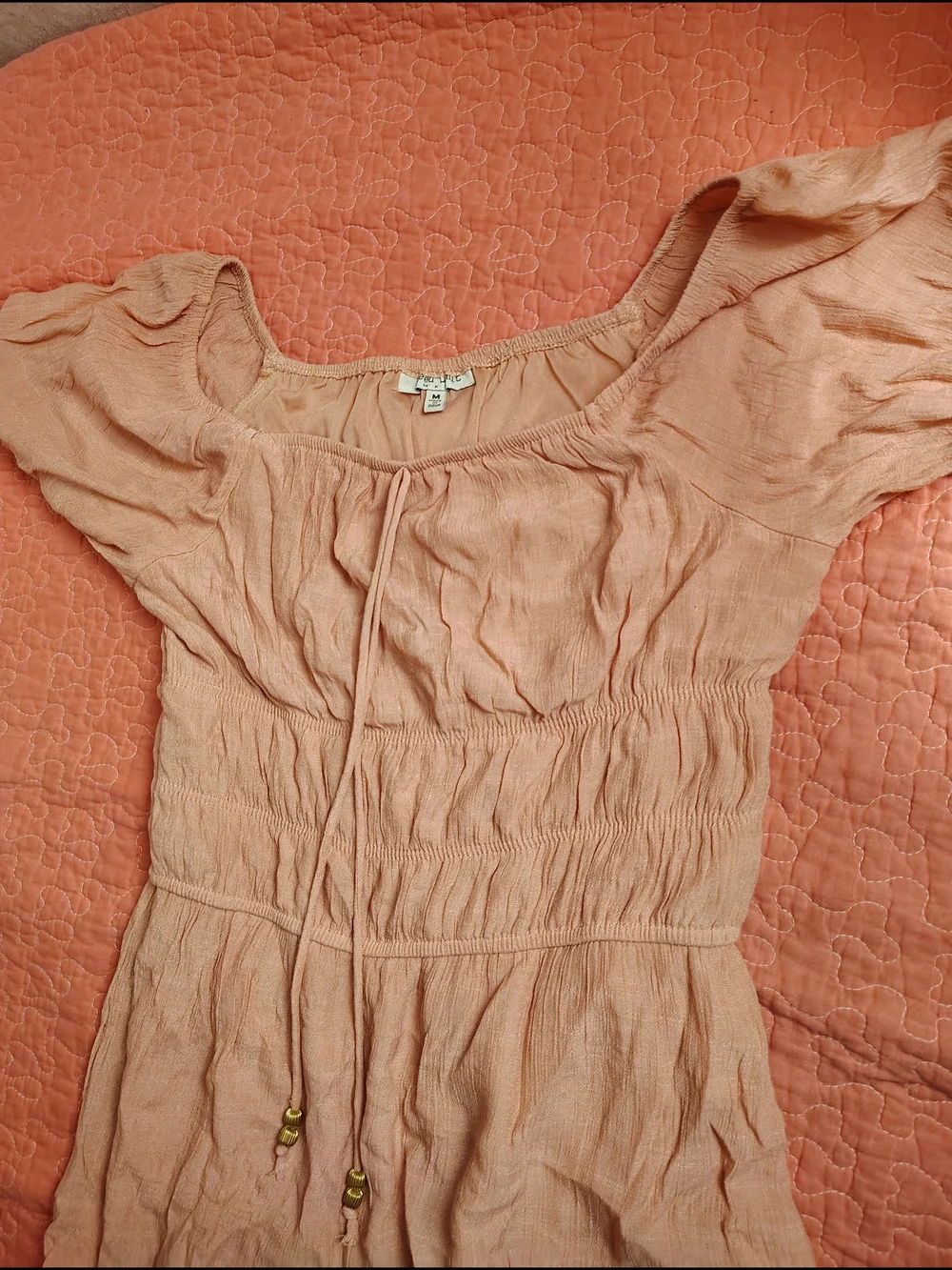 Peach Satin Sleep Shorts - Women's
